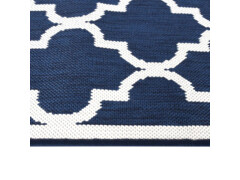 Venkovní koberec námořnicky modrý a bílý 100 x 200 cm