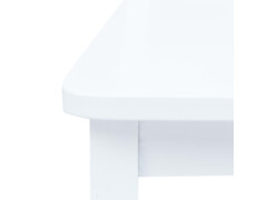  Jídelní židle 4 ks bílé masivní kaučukovník