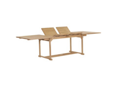 9dílný zahradní jídelní set 180–280 x 100 x 75 cm masivní teak