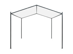 Altán 3 x 3 x 2,6 m bílý 180 g/m²