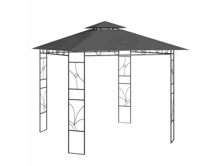 Altán 3 x 3 x 2,7 m antracitový 160 g/m²