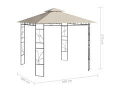 Altán 3 x 3 x 2,7 m krémový 160 g/m²