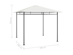 Altán 3 x 3 x 2,7 m krémový 180 g/m²