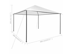 Altán 4 x 4 x 3 m bílý 180 g/m²