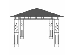 Altán s moskytiérou 3 x 3 x 2,73 m antracitový 180 g/m²