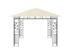 Altán s moskytiérou 3 x 3 x 2,73 m krémový 180 g/m²