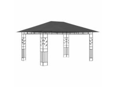 Altán s moskytiérou 4 x 3 x 2,73 m antracitový 180 g/m²
