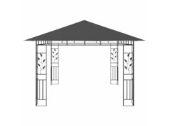 Altán s moskytiérou 4 x 3 x 2,73 m antracitový 180 g/m²