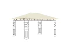 Altán s moskytiérou 4 x 3 x 2,73 m krémový 180 g/m²