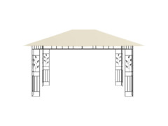 Altán s moskytiérou 4 x 3 x 2,73 m krémový 180 g/m²