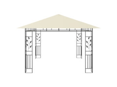 Altán s moskytiérou 4 x 3 x 2,73 m krémový 180 g/m²