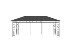 Altán s moskytiérou 6 x 3 x 2,73 m antracitový