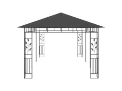 Altán s moskytiérou 6 x 3 x 2,73 m antracitový