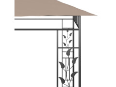 Altán s moskytiérou 6 x 3 x 2,73 m taupe 180 g/m²