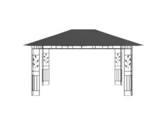 Altán s moskytiérou a světelné LED řetězy 4x3x2,73m antracitový