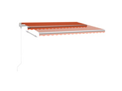 Automatická markýza LED a senzor větru 400x300 cm oranžovohnědá