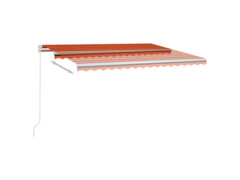 Automatická markýza LED a senzor větru 400x300 cm oranžovohnědá