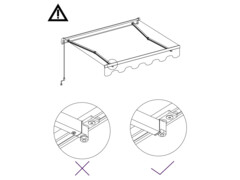 Automatická zatahovací markýza 300 x 250 cm krémová