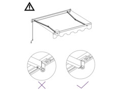 Automatická zatahovací markýza 300 x 250 cm modrobílá