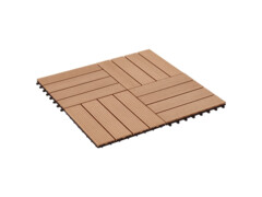 22 ks terasové dlaždice 30 x 30 cm 2 m² WPC barva teak