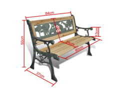 Dětská zahradní lavice 84 cm dřevěná