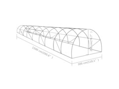 Fóliovník 45 m² 15 x 3 x 2 m