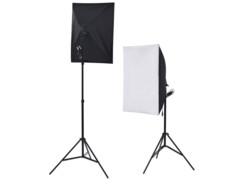 Foto studio set se softboxy, deštníky, pozadím, odraznou deskou