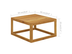 Konferenční stolek 68 x 68 x 29 cm masivní akáciové dřevo