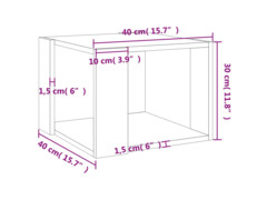 Konferenční stolek dub sonoma 40 x 40 x 30 cm dřevotříska