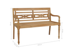 Lavice Batavia 120 cm teak