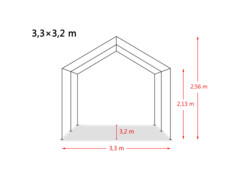 Mobilní přístřešek pro zvířata PVC 550 g/m² 3,3x3,2 m tm. zelený