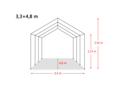 Mobilní přístřešek pro zvířata PVC 550 g/m² 3,3x4,8m tm. zelený