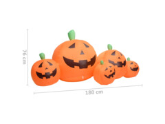 Nafukovací rodina dýní Halloween s LED 1,8 m