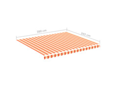 Náhradní plachta na markýzu žluto-oranžová 4 x 3,5 m