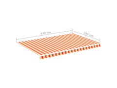 Náhradní plachta na markýzu žluto-oranžová 4,5 x 3 m