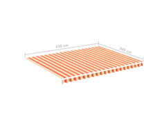 Náhradní plachta na markýzu žluto-oranžová 4,5 x 3,5 m