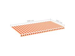 Náhradní plachta na markýzu žluto-oranžová 6 x 3 m