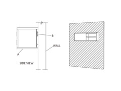 Nástěnná TV skříňka 90 x 30 x 30 cm masivní teakové dřevo