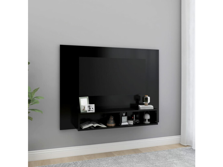 Nástěnná TV skříňka černá 120 x 23,5 x 90 cm dřevotříska