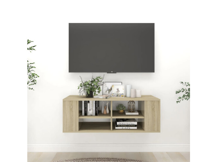 Nástěnná TV skříňka dub sonoma 102 x 35 x 35 cm dřevotříska