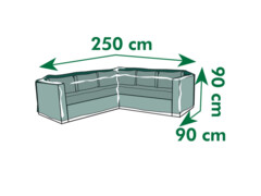 Nature Plachta na zahradní nábytek pro sedačku ve tvaru L 250x90x90 cm