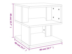 Odkládací stolek dub sonoma 40 x 40 x 40 cm dřevotříska