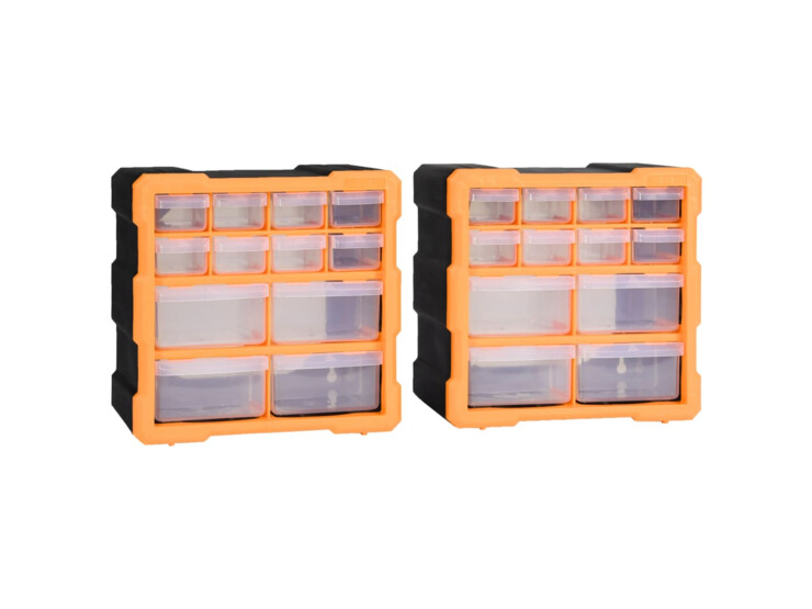 Organizéry s 12 zásuvkami 2 ks 26,5 x 16 x 26 cm