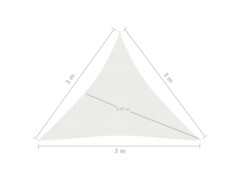 Plachta proti slunci 160 g/m² bílá 3 x 3 x 3 m HDPE