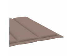 Poduška na zahradní lehátko taupe 200 x 60 x 4 cm textil