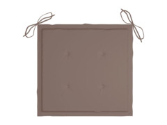 Podušky na zahradní židle 6 ks taupe 40 x 40 x 3 cm textil