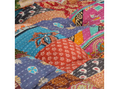 Pouf patchwork textil