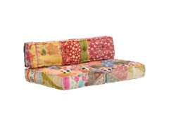 Pouf patchwork textil