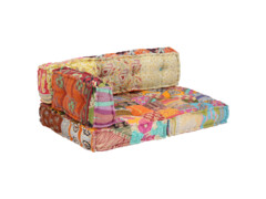 Pouf patchwork textil