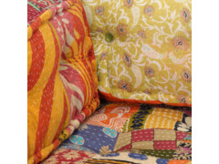 Pouf patchwork textil